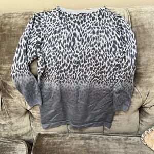 Talbots wool animal print top
